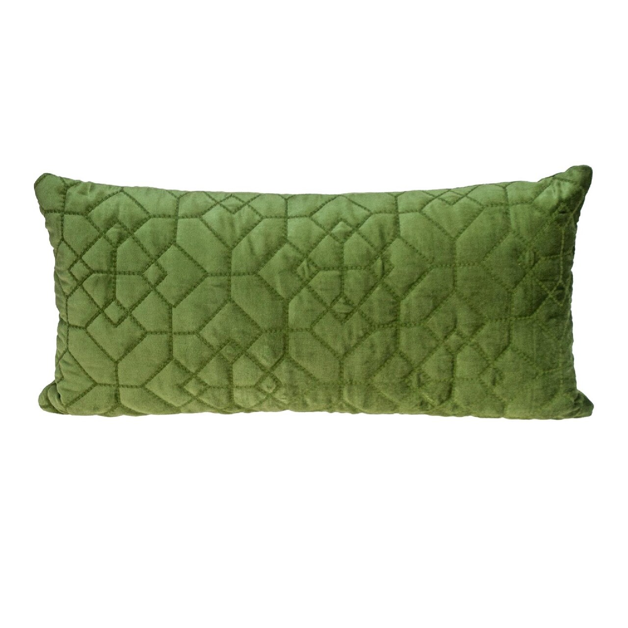 Nassau Collection 24" Green Transitional Rectangular Throw Pillow
